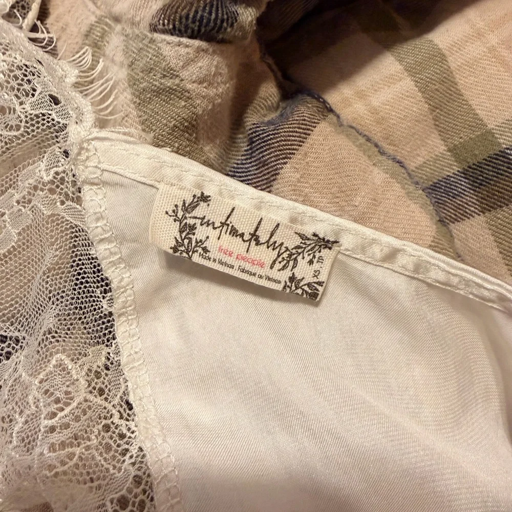 Free People White Lace Trim Cami - Picture 3 of 3
